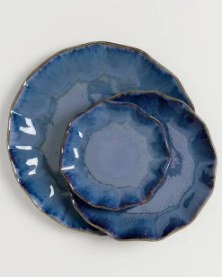 Pérola Teller klein shell dunkelblau