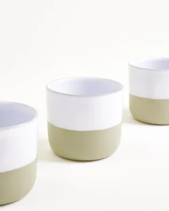 Seda Becher klein salbeigrün weiß 6er-Set