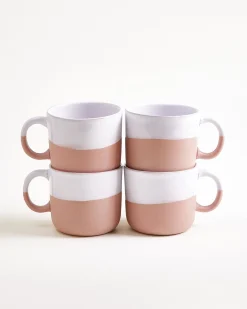 Seda Tasse klein rosé weiß 4er-Set