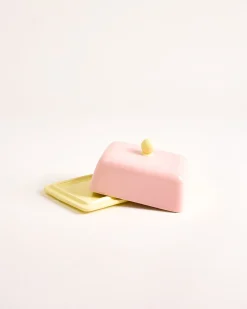 Seia Butterdose rosa gelb
