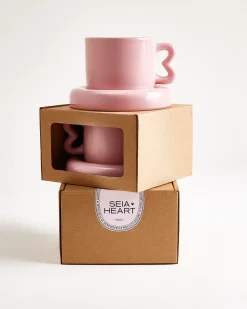 Seia Geschenk-Set Herz rosa burgund 3-teilig