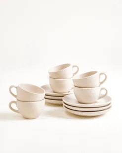 Sintra Espressotasse & Espressountertasse classic sand 6er-Set