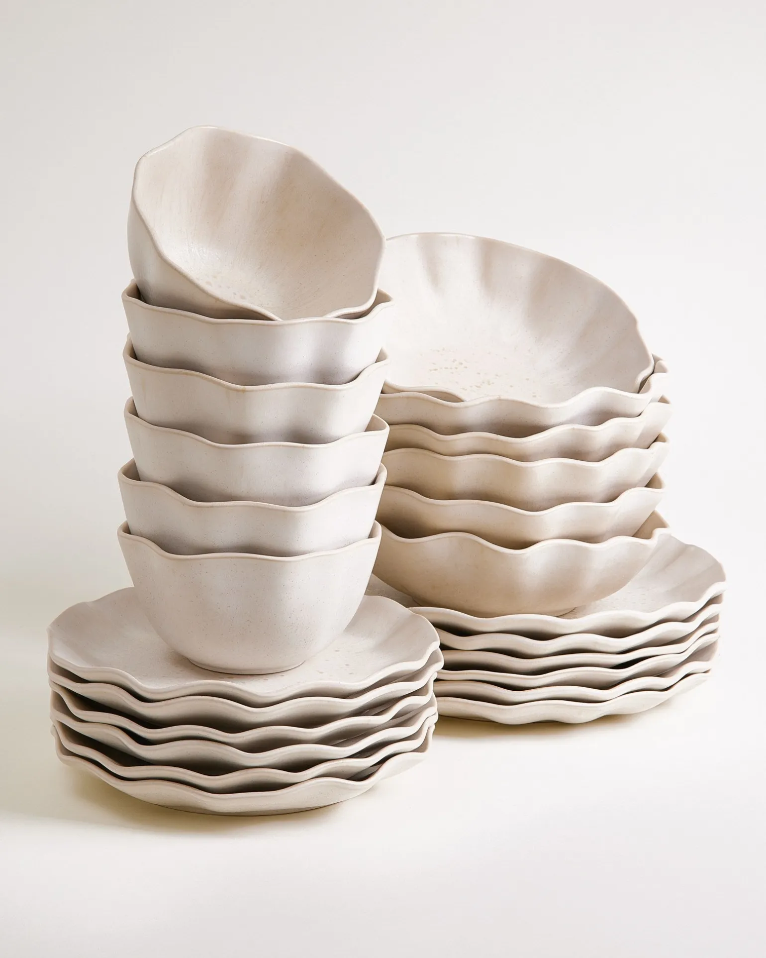 Sintra Geschirr-Set shell sand 24-teilig