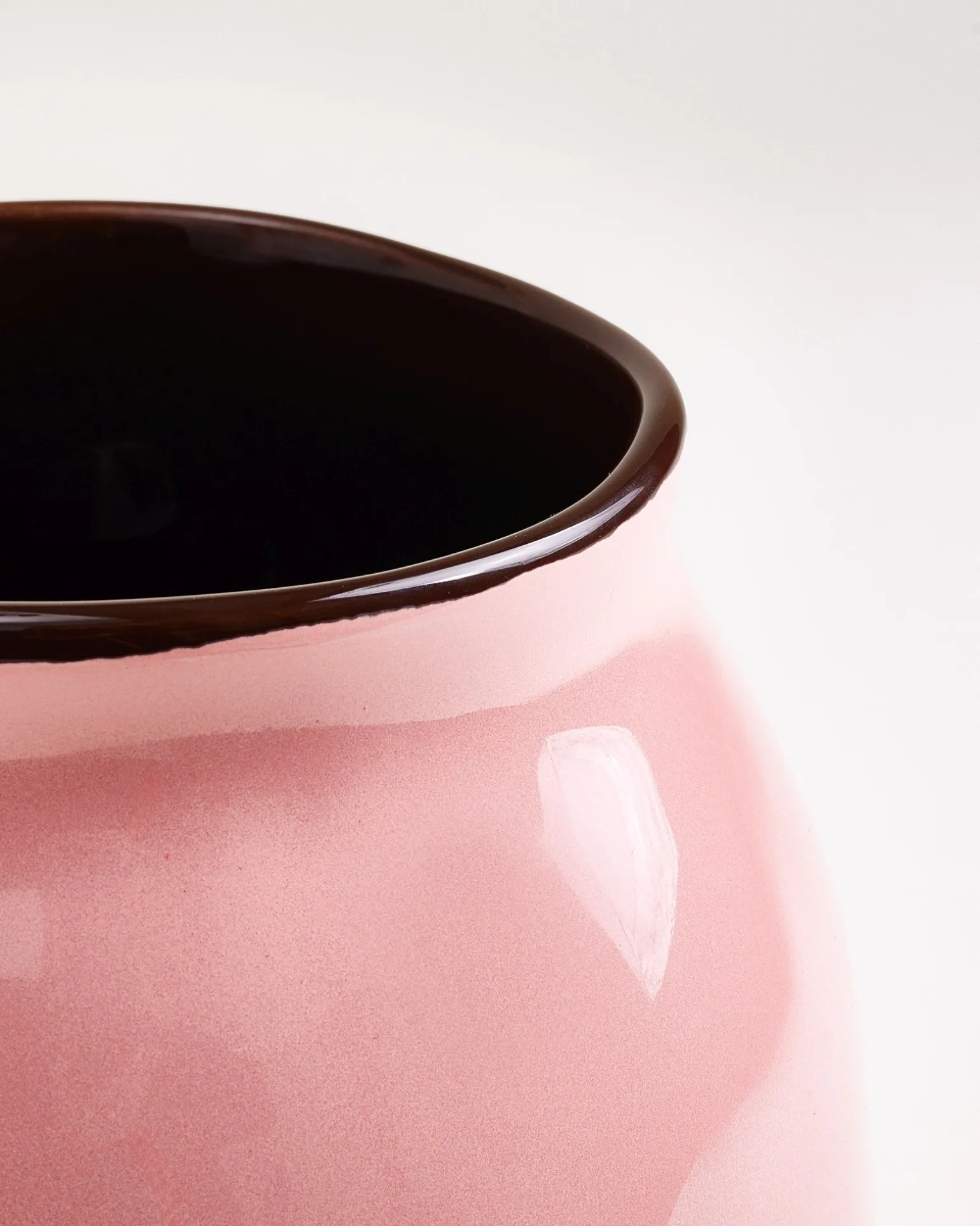 Sombra Vase L rosa braun