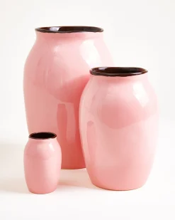 Sombra Vase L rosa braun