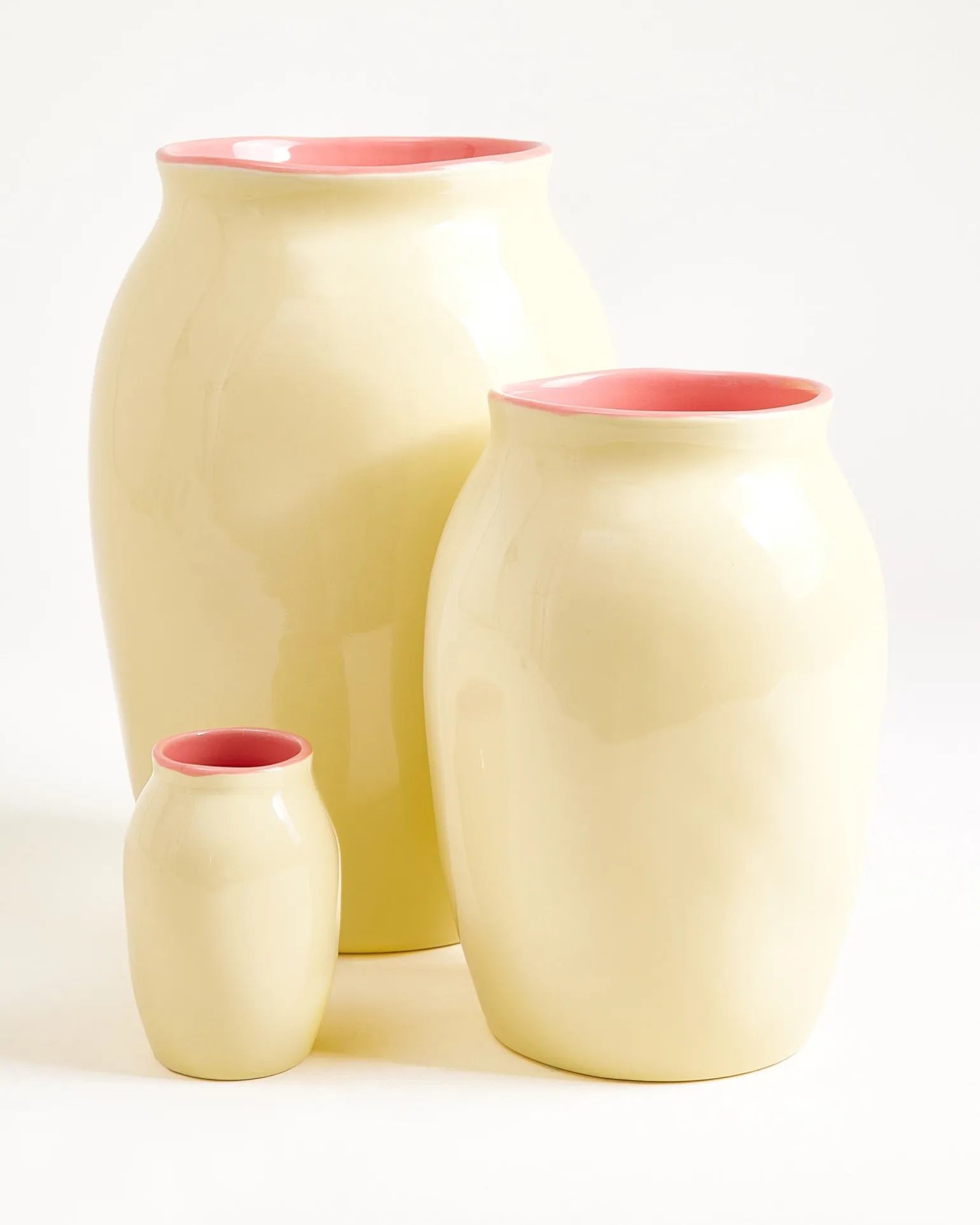 Sombra Vase M gelb rosa