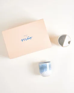 To-Go Becher klein Geschenk-Set hellblau sand 3-teilig