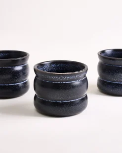 Turmalina Becher klein bubble schwarz 6er-Set